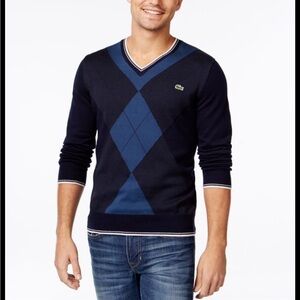 NWT Lacoste argyle sweater men’s FR 4